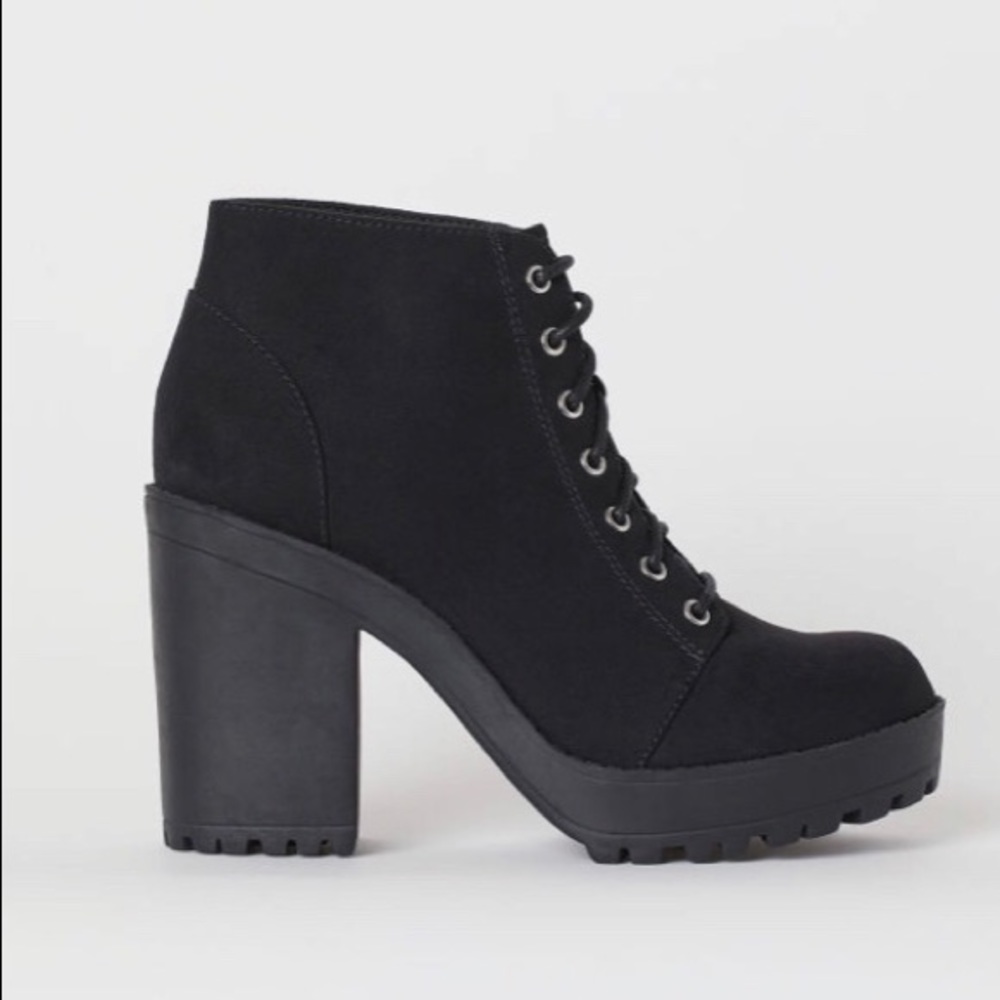 Black Platform Ankle Boots